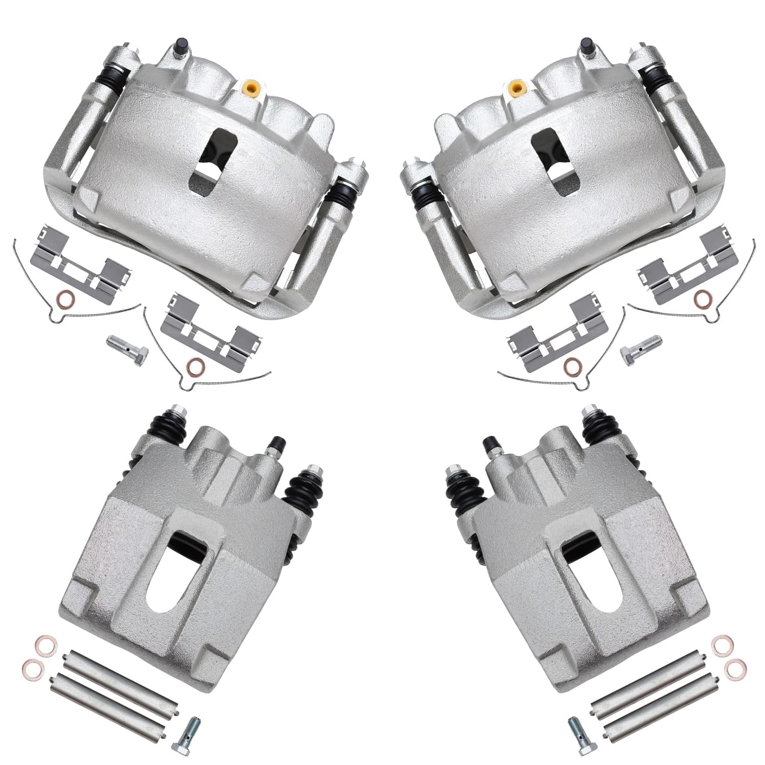 Detroit Axle - Brake Calipers for 2005-2008 Ford F-150 2006 2007 2008 Lincoln Mark LT, Front and Rear Disc Brake Calipers Replacement