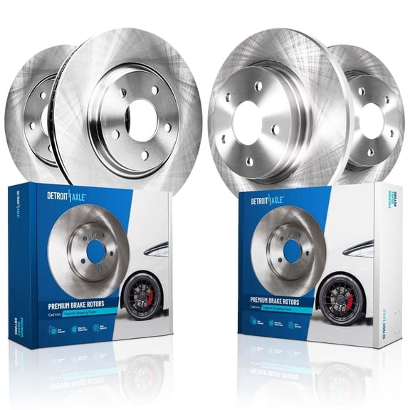 Detroit Axle - 4pc RWD Brake Rotors for 1995-2001 Ford Explorer, 1998-2002 Ranger, 1997-2001 Mercury Mountaineer, Front & Rear Disc Brake Rotors 1996 1999 2000 Replacement