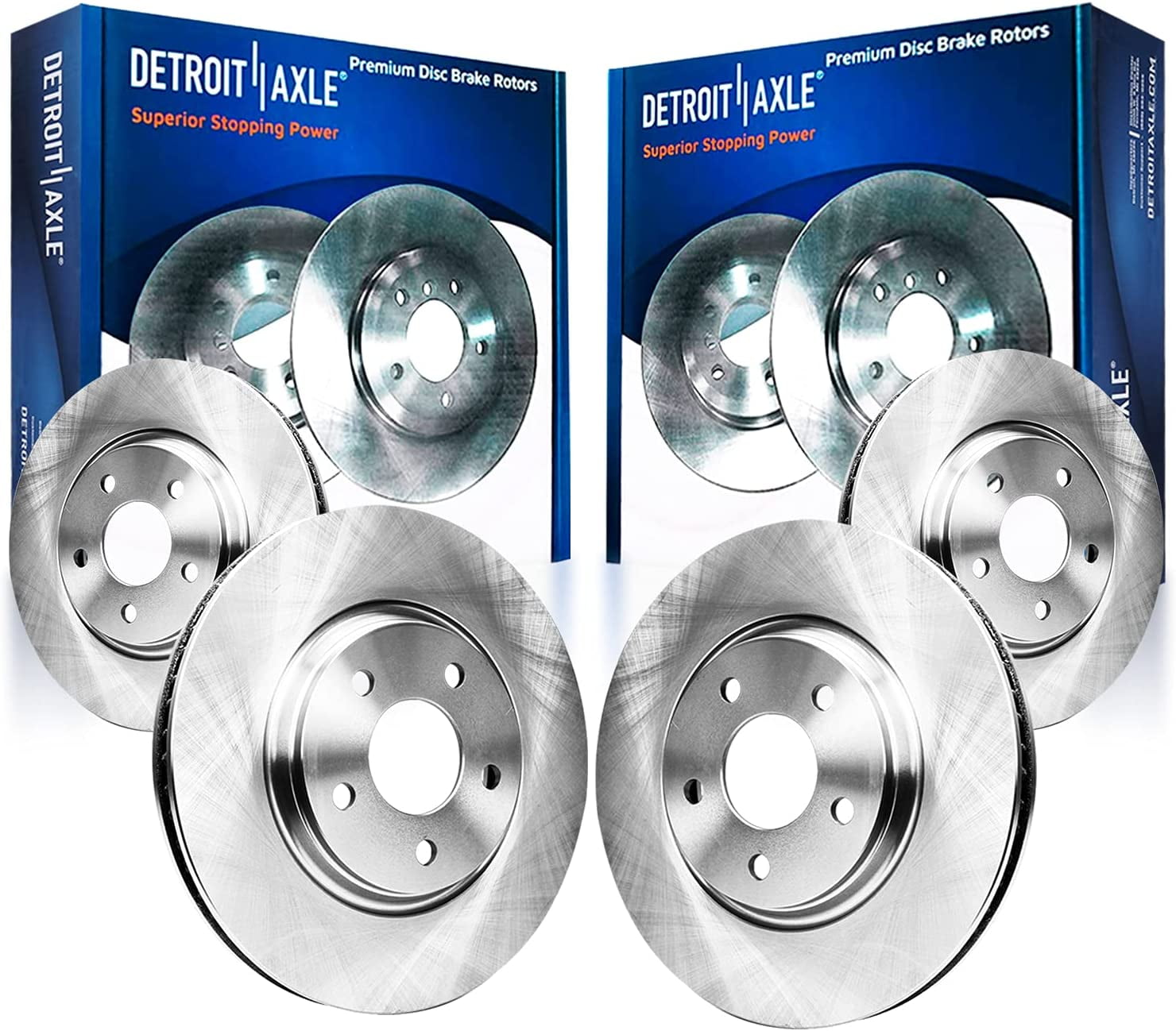 Detroit Axle - Front and Rear Disc Brake Rotors Replacement for 2004 2005 2006 2007 2008 2009-2017 Nissan Quest - 4pc Set
