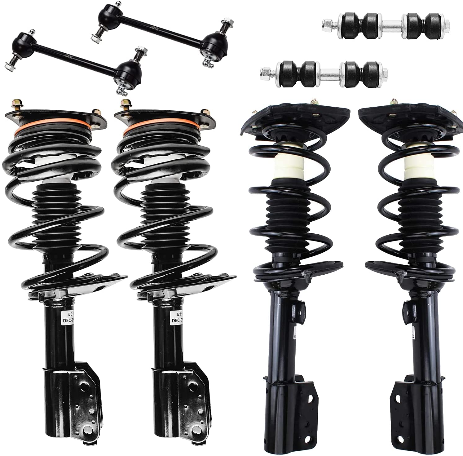 Detroit Axle AWD Strut Kit With Sway Bars – For 2014-2020 Acura MDX – 6-Piece Set