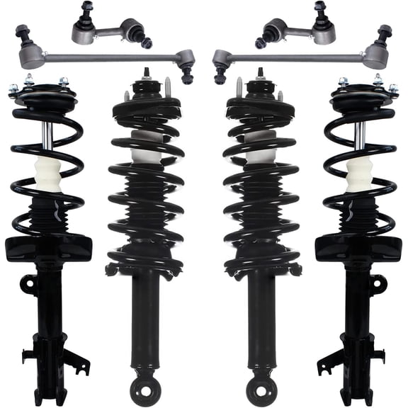 Detroit Axle - Front and Rear Struts w/Coil Spring Sway Bars Suspension Kit for FWD 2012 2013 2014 Honda CR-V