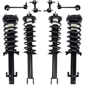 Detroit Axle - Front and Rear Struts w/Coil Springs Sway Bar End Links Replacement for 2008-2012 Honda Accord 2.4L Sedan Coupe - 8pc Set