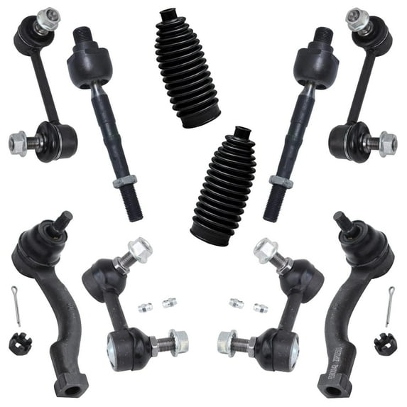 Detroit Axle - Front and Rear Sway Bars for 2007 2008 2009 Kia Sorento, Inner Outer Tie Rods w/ Boots