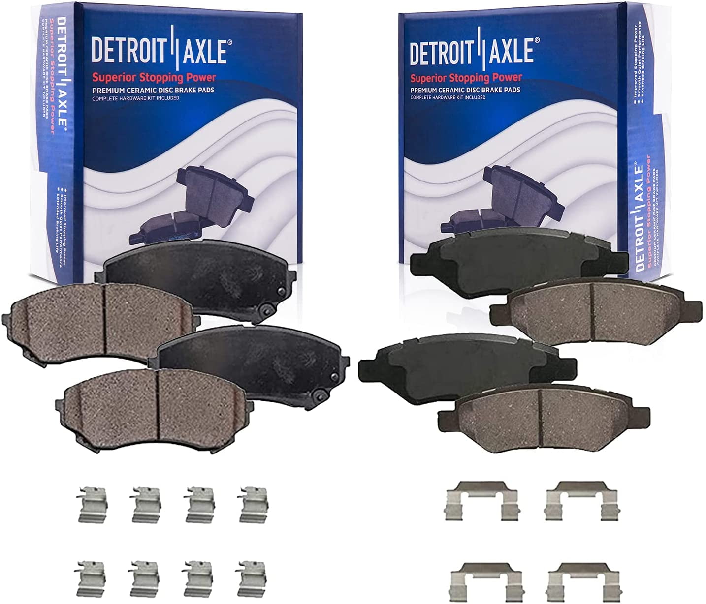 Detroit Axle GM Brake Code J55 Brake Pads for 0814 Cadillac CTS, 4