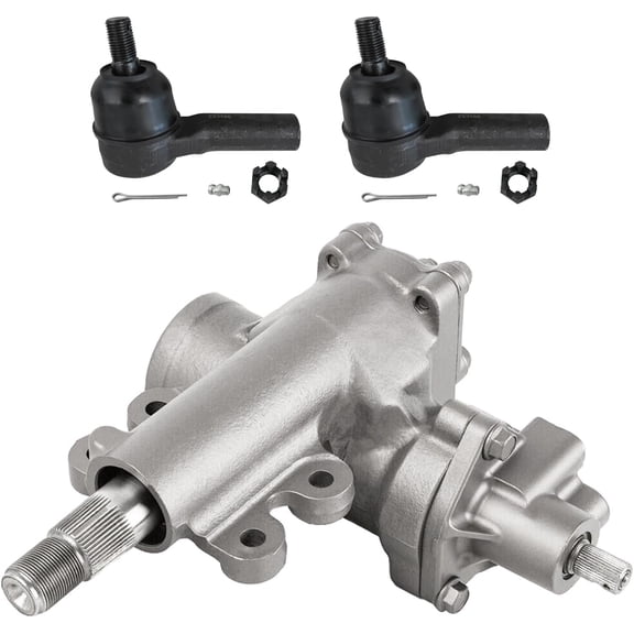 Detroit Axle - Gear Box Kit for 2000 2001 2002 2003 2004 Nissan Frontier Nissan Xterra, Power Steering Gear Box Assembly, Front Outer Tie Rod End Links Replacement