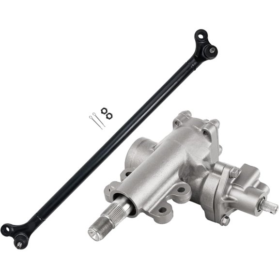 Detroit Axle - Gear Box Kit for 2000-2004 Nissan Frontier Xterra, Complete Power Steering Gearbox Assembly, Front Center Drag Link Replacement
