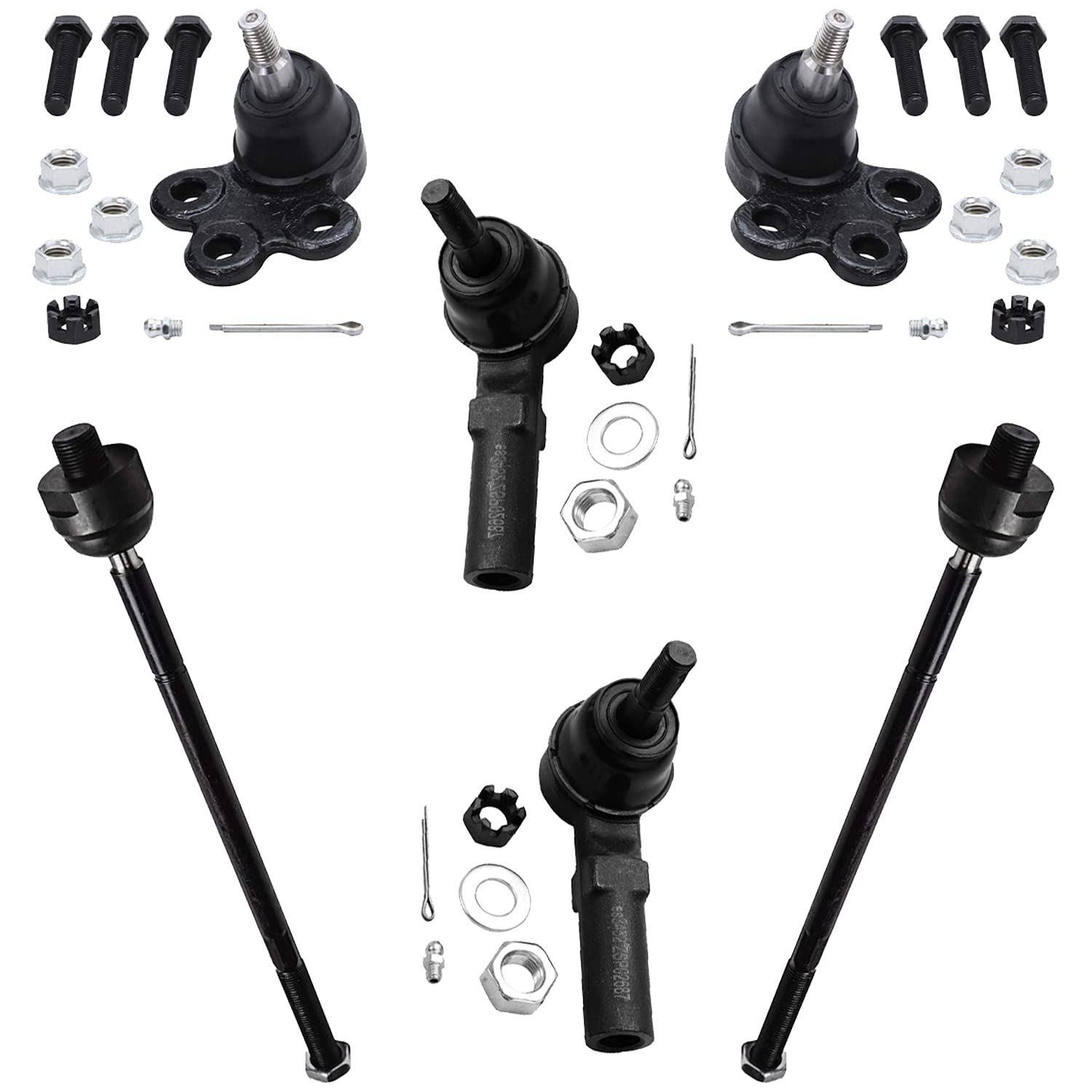 Detroit Axle Lower Ball Joints Tie Rods Replacement for Cadillac