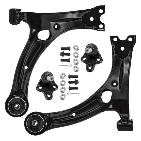 Detroit Axle - 4pc Front End Lower Control Arms Kit for 2003-2008 Toyota Corolla, 2000-2005 Celica, 2 Lower Control Arms 2 Lower Ball Joints Replacement