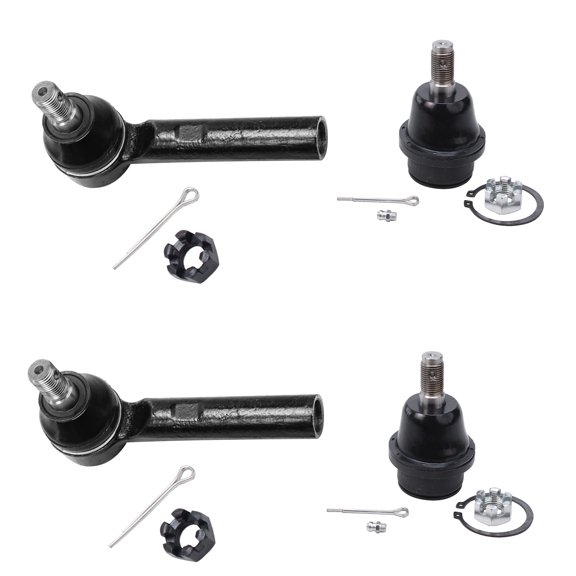 Detroit Axle - 4-Piece Front Suspension Kit - Pair (2) Lower Ball Joints, Pair (2) Outer Tie Rod End Link Replacement for 2003-2009 Toyota 4Runner Lexus GX470