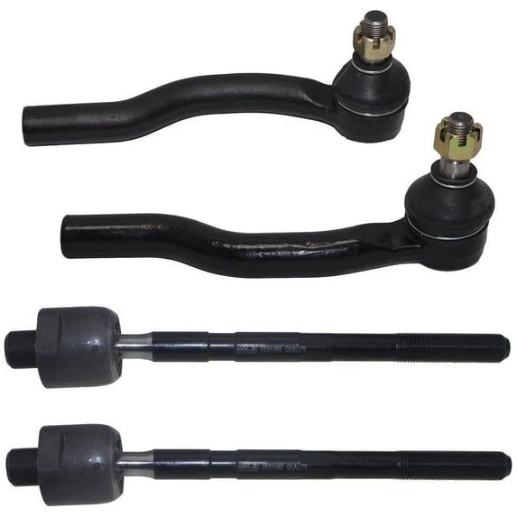 Detroit Axle - New 4pc Kit - All (4) Inner & Outer Tie Rod Ends for 2004 - 2015 Nissan Titan