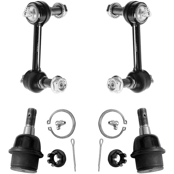 Detroit Axle - New 4pc Kit: Lower Ball Joints and Sway Bar Links for Chevrolet Trailblazer and GMC Envoy Fits select: 2004-2007 CHEVROLET TRAILBLAZER LS/LT, 2004-2007 BUICK RAINIER CXL