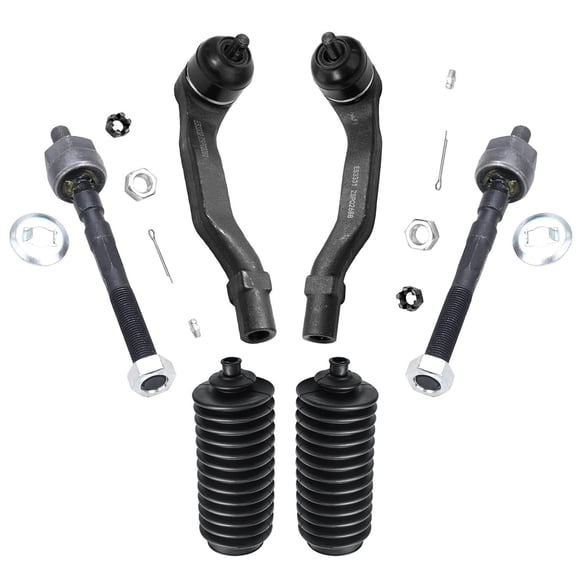 Detroit Axle - Front Inner Outer Tie Rods and Boots for Acura Integra 1992-1995 Honda Civic Del Sol