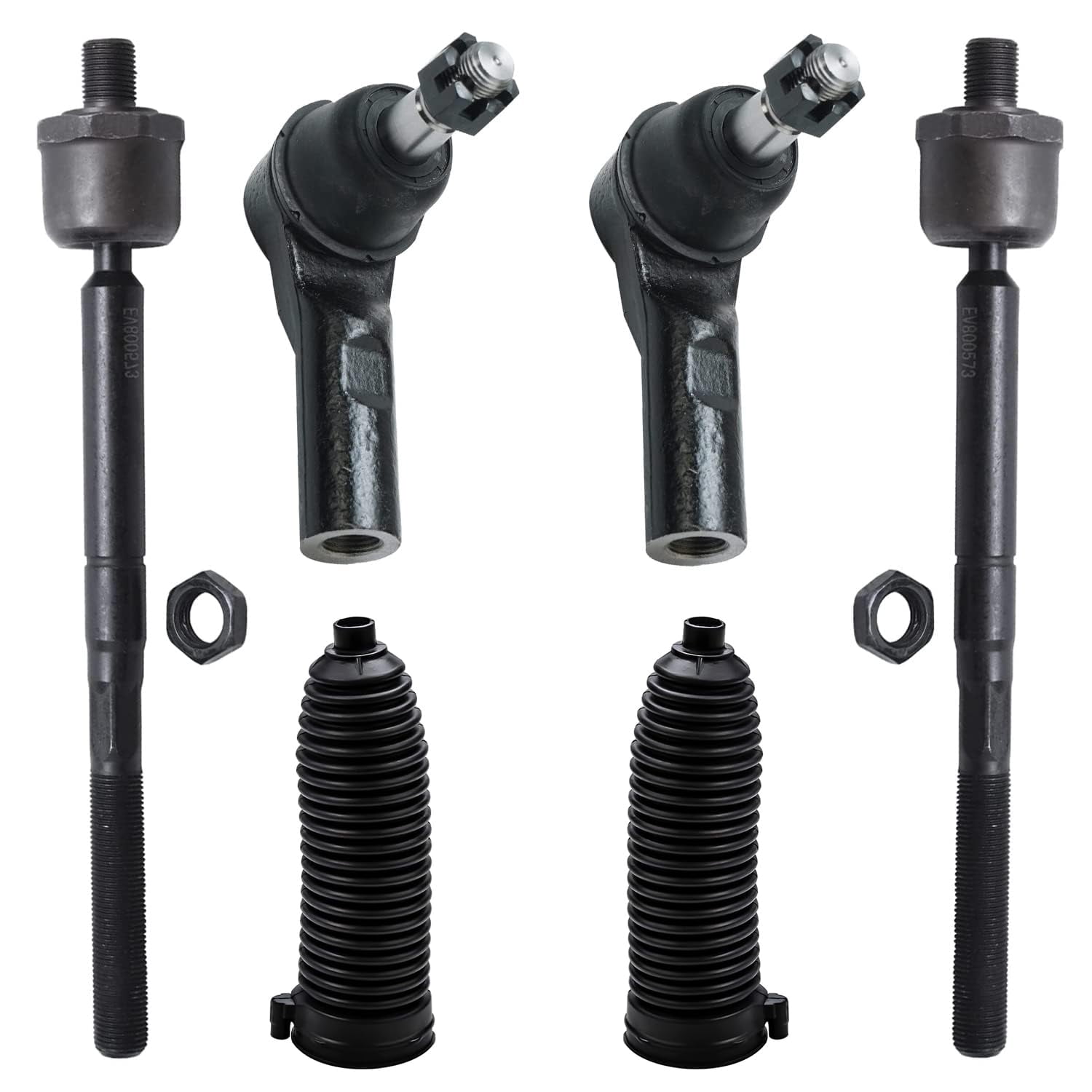 Detroit Axle 4-Piece Front Tie Rod Kit | Inner & Outer Tie Rods For GM Cars (Impala, LaCrosse, Grand Prix)