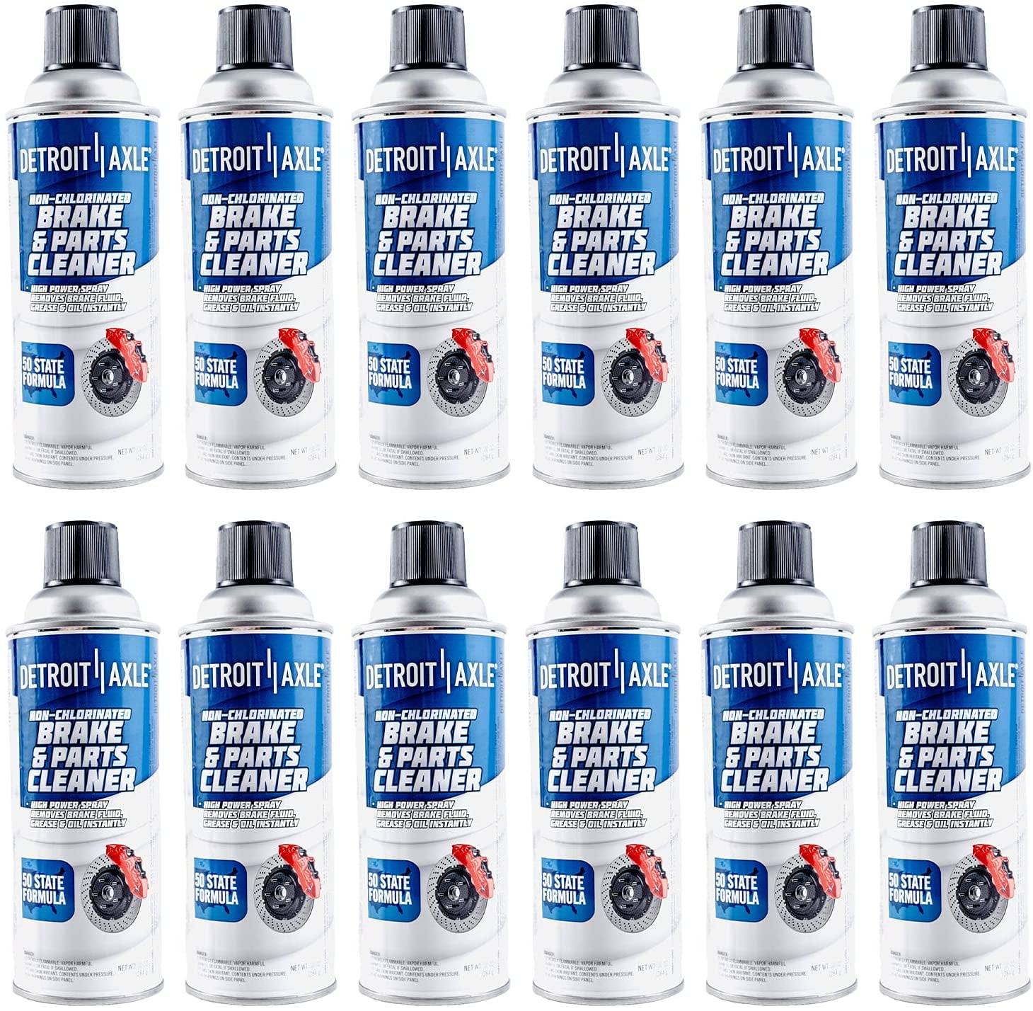 Detroit Axle - Non Chlorinated Brake Parts Cleaner Bottle 10oz High Power Spray - 12pc Set