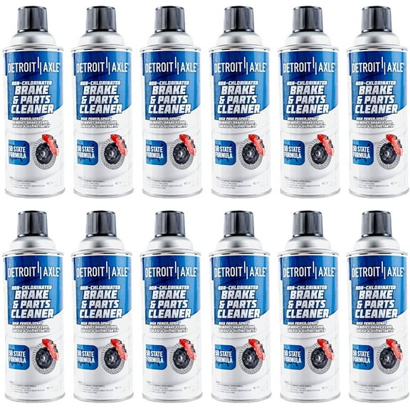 Detroit Axle - Non Chlorinated Brake Parts Cleaner Bottle 10oz High Power Spray - 12pc Set