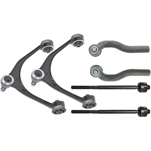 Detroit Axle - Pair (2) Front Upper Control Arms w/Inner Outer Tie Rod for 2002-2010 Lexus SC430