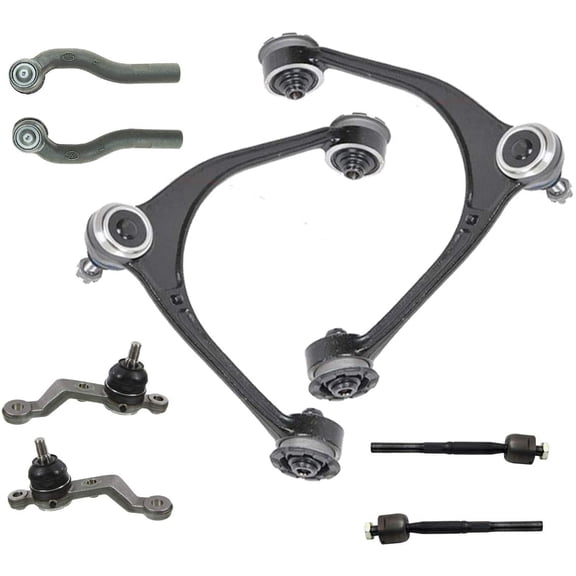 Detroit Axle - Pair (2) Front Upper Control Arms w/Tie rods and Ball Joints for 2002-2010 Lexus SC430