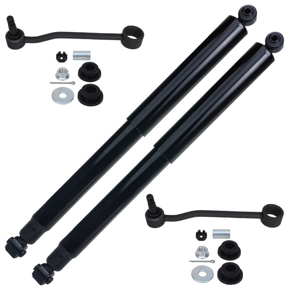 Detroit Axle - 4WD Rear Shocks Kit for 1998-2003 Dodge Durango 4x4, 2 Shock Absorbers Assembly 2 Sway Bar Links 1999 2000 2001 2002 Replacement