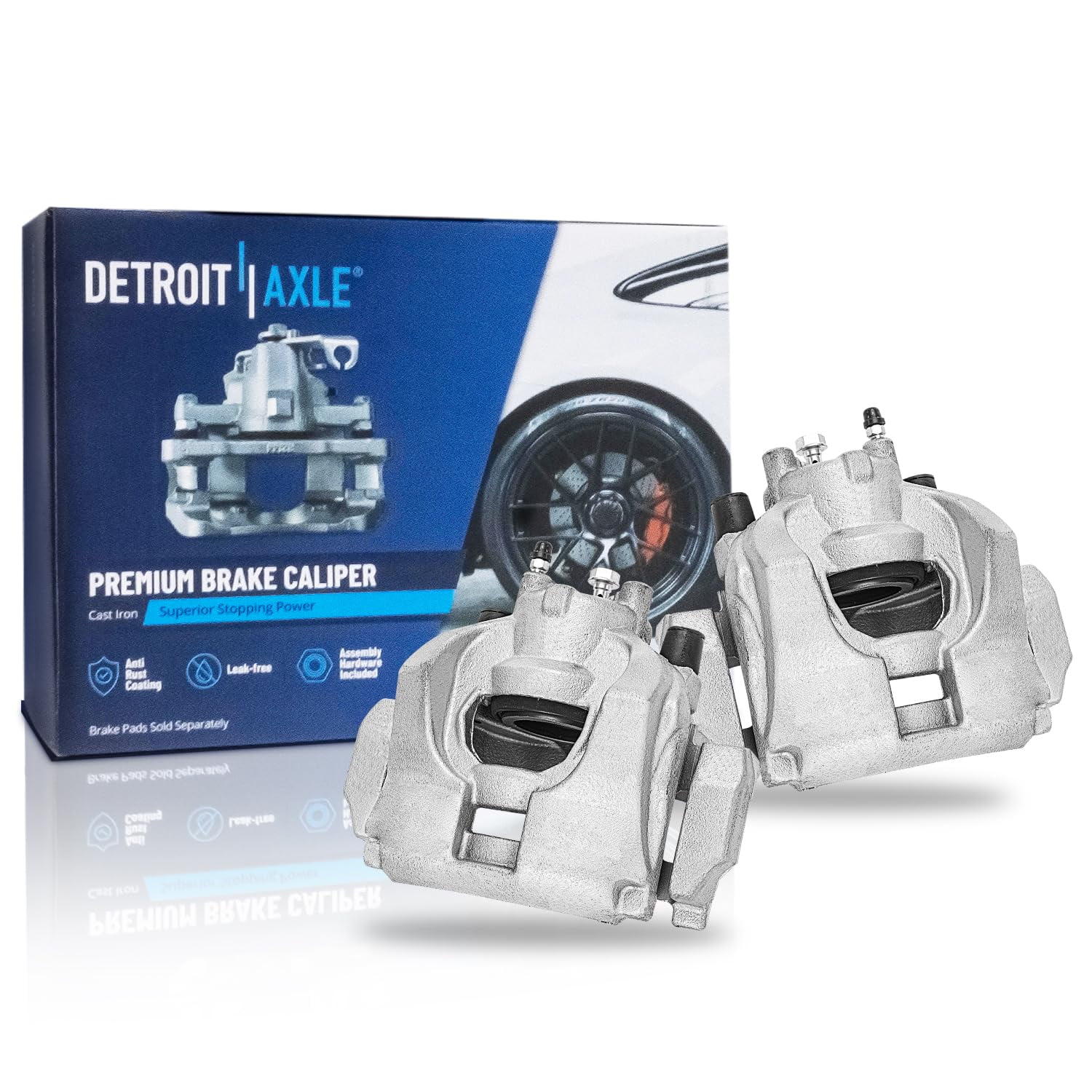 Detroit Axle - Pair Front Brake Calipers for 2013-2020 Ford Fusion Lincoln MKZ 2014 2015 2016 2017 2018 2019 Brake Calipers Driver & Passenger Side Replacement