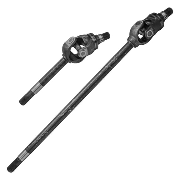 Detroit Axle - Pair Front CV Axle Shafts for 2005-2014 Ford F-250 F-350 Super Duty [Dana 60] 2006 2007 2008 2009 2010 2011 2012 2013 Driver Passenger Side U-Joint CV Axle Shafts Replacement