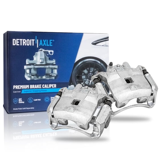 Detroit Axle - Pair Front Disc Brake Calipers w/Brackets Replacement for 2007-2019 Nissan Sentra Naturally Aspirated