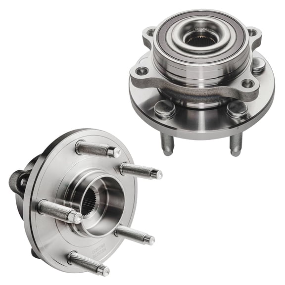 Detroit Axle - Pair Front/Rear Wheel Bearing Hubs for 11-14 Ford Edge, 09-19 Flex, 13-19 Police Interceptor Sedan, 14-18 Police Sedan, 10-19 Taurus, 09-16 Lincoln MKS, 10-19 MKT, 11-15 MKX