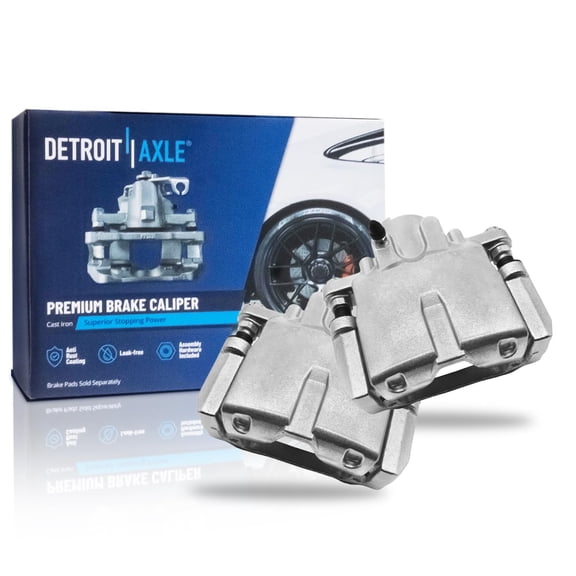 Detroit Axle - Pair Rear Brake Calipers for 2005-2011 Cadillac STS 2006-2007 CTS [Brake Code JE5], Disc Brake Calipers with Bracket Replacement