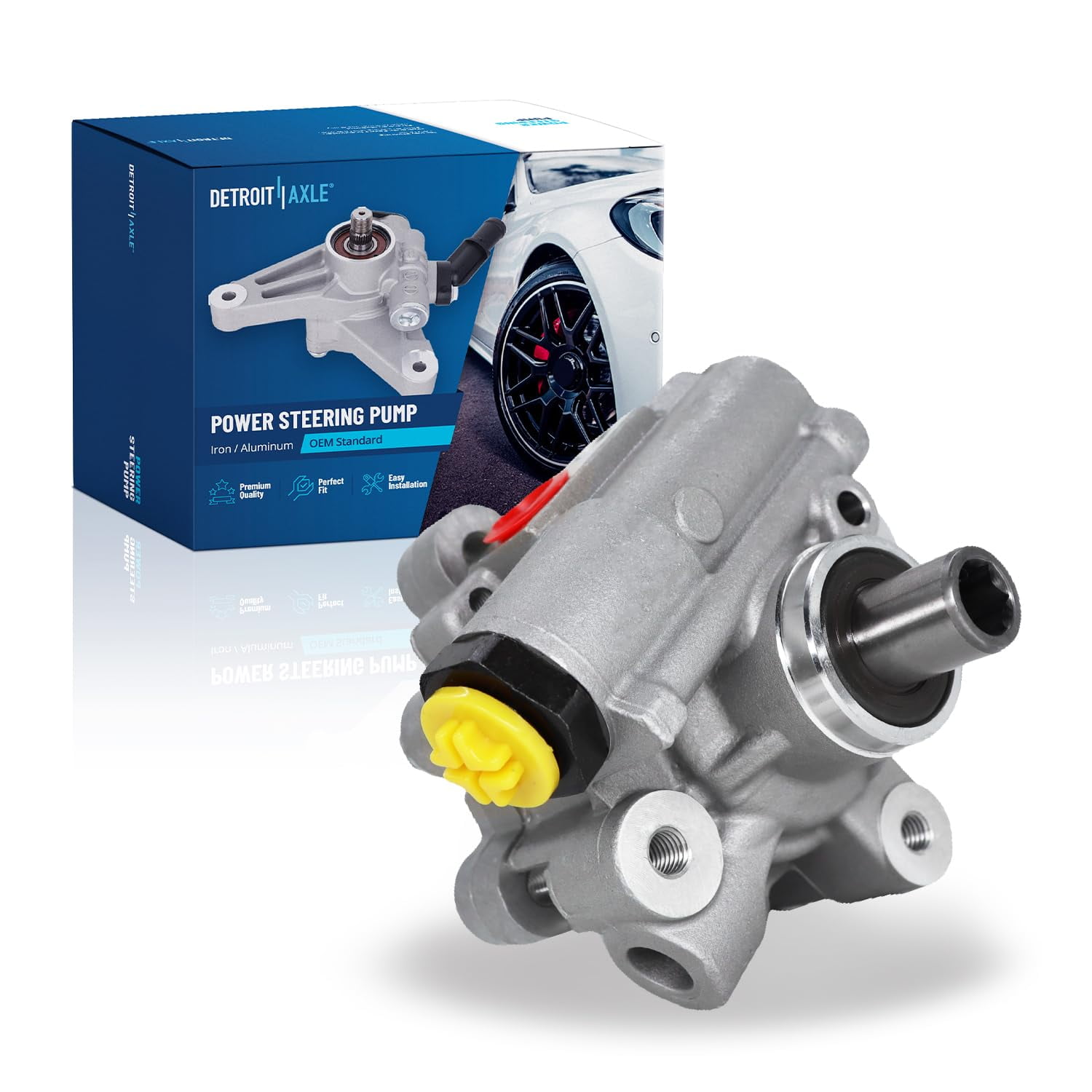Detroit Axle - Power Steering Pump for 01-07 Dodge Grand Caravan Chrysler Town & Country Grand Voyager 2002 2003 2004 2005 2006 Power Steering Pump Replacement 21-5223