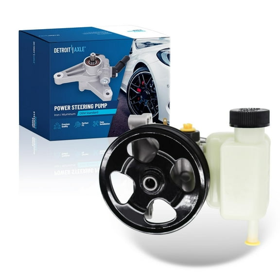 Detroit Axle - Power Steering Pump for 07-12 Mazda CX-7, Power Steering Pump with Pulley & Reservoir 2007 2008 2009 2010 2011 2012 Replacement