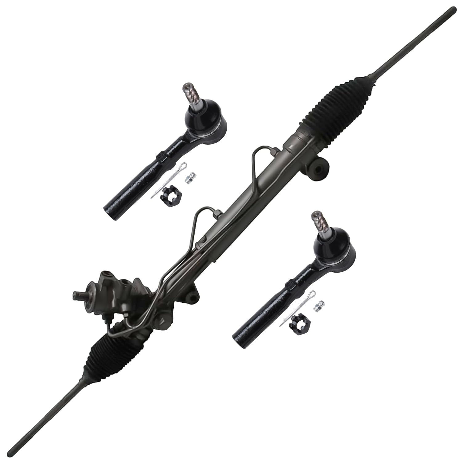 Detroit Axle - Power Steering Rack & Pinion Front Outer Tie Rods ...