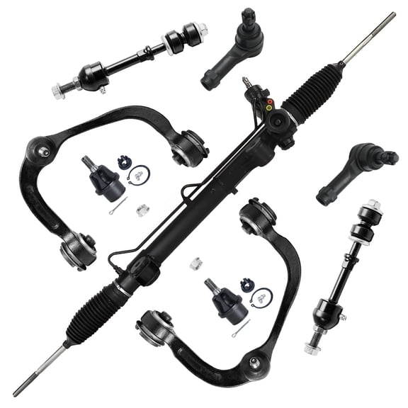 Detroit Axle - 2WD Front End Suspension Kit for Ford F-150 Lincoln Mark LT 2005-2008 Steering Rack & Pinion Upper Control Arms w/Ball Joints Lower Ball Joints Outer Tie Rods Sway Bar Links