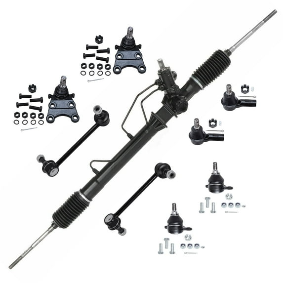 Detroit Axle - Power Steering Rack and Pinion Ball Joints Sway Bars Tie Rods Replacement for Honda Passport Isuzu Axiom Rodeo Sport Amigo