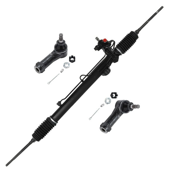Detroit Axle - Power Steering Rack and Pinion + Outer Tie Rods Kit Replacement for 1999 2000 2001 2002 2003 2004 Honda Odyssey - 4pc Set