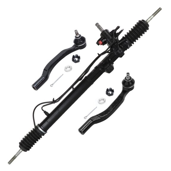Detroit Axle - Power Steering Rack and Pinion + Outer Tie Rods Replacement for Honda Accord Acura CL 4 Cylinder - 3pc Set