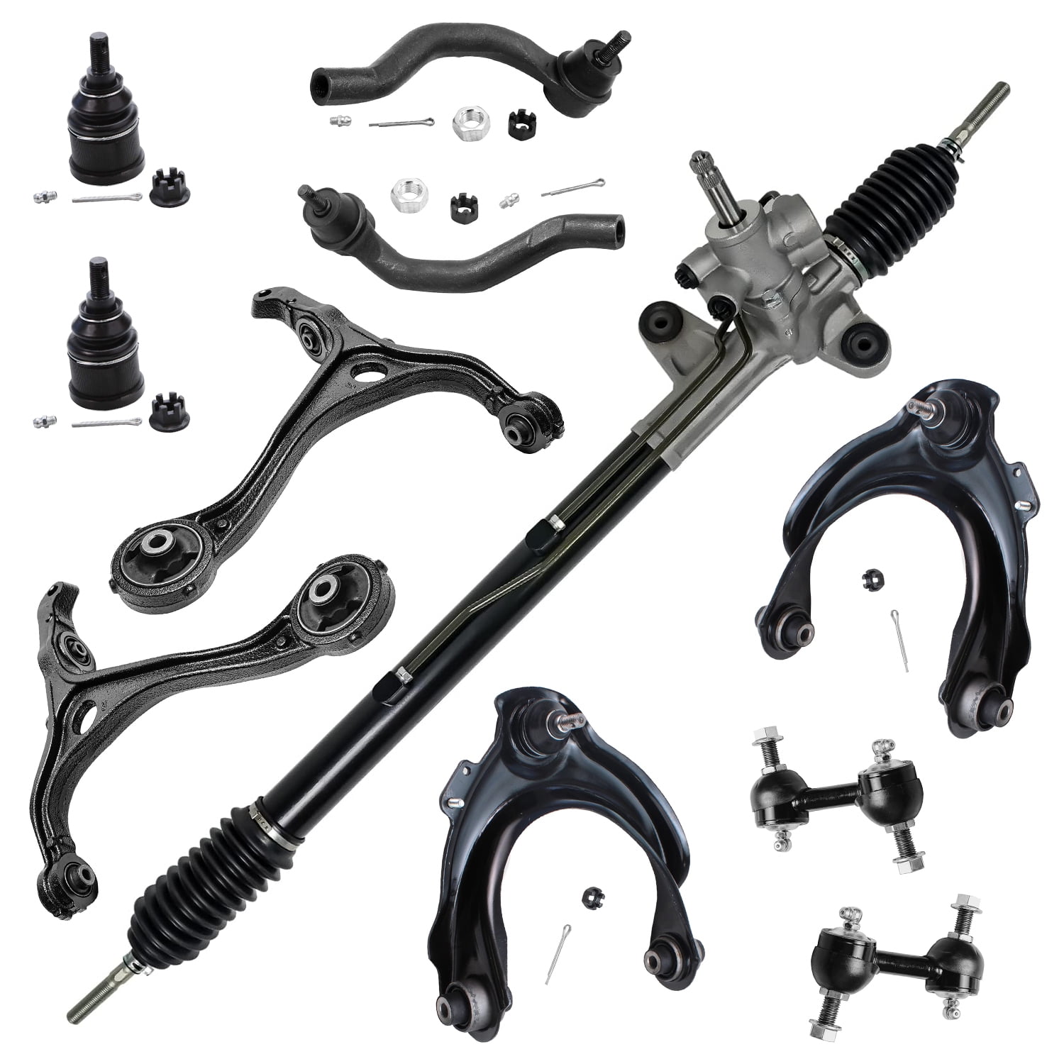 Detroit Axle Power Steering Rack and Pinion Upper & Lower Control Arm