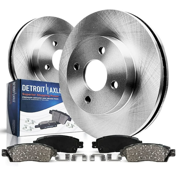 Detroit Axle R-54176BK 2011 - 2019 Ford Fiesta Front Brake Kit