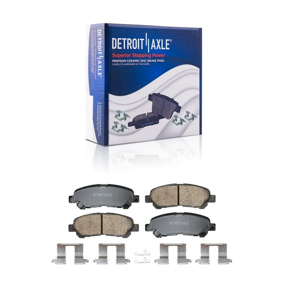 Detroit Axle - Rear Ceramic Brake Pads with Hardware Replacement for 2008-2013 Toyota Highlander