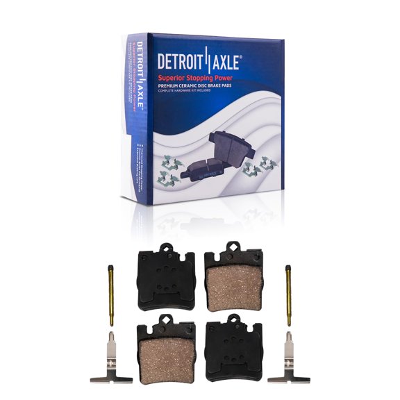 Detroit Axle - REAR Pair Ceramic Brake Pads w/Hardware Kit - 1-Rear Brake Retaining Pin