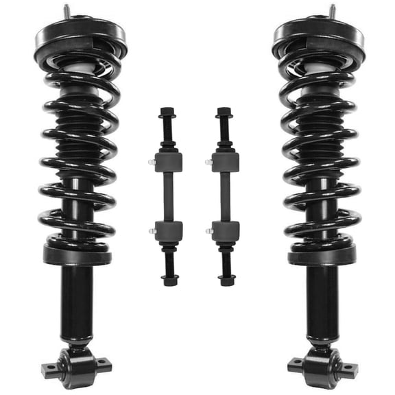 Detroit Axle - RWD 3.7L Front Struts Sway Bars for Ford 2014 F-150 [Standard Cab Pickup], 2 Struts with Coil Springs 2 Sway Bar End Links Replacement Suspension Kit