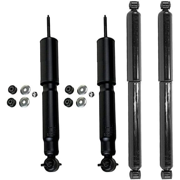 Detroit Axle - RWD 4 Front and Rear Shock Absorbers for 1999-2006 Chevy Silverado GMC Sierra 1500 [Without Electronic Suspension], 2000 2001 2002 2003 2004 2005