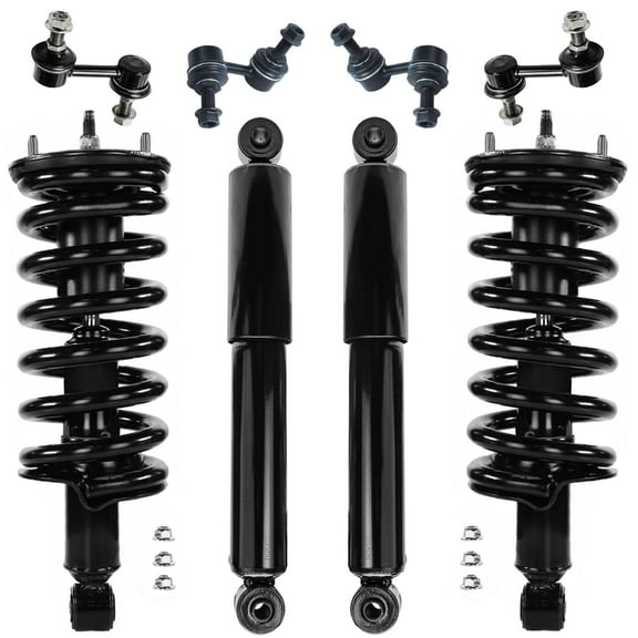 Detroit Axle - RWD 8pc Struts Shocks Kit for 2005-2015 Nissan Armada 2004 Pathfinder Armada, 2 Front Struts with Coil Springs 2 Rear Shock Absorbers 4 Front Rear Sway Bars Replacement Suspension Kit