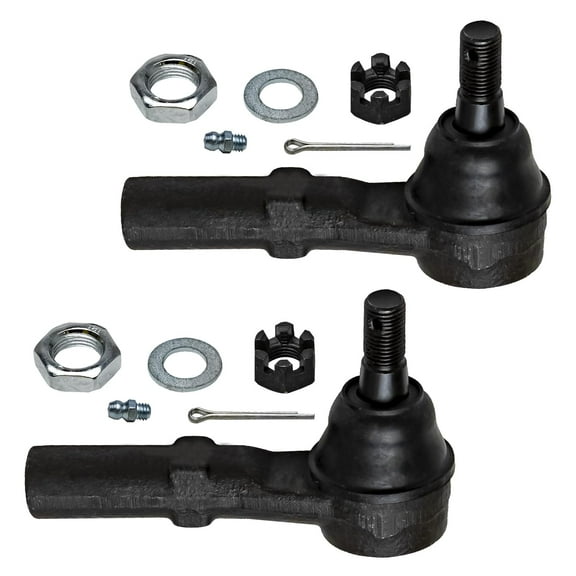 Detroit Axle - RWD Front 2pc Tie Rods for 2003-2010 Dodge Ram 2500 3500, 2011 Ram 2500 3500, 2 Outer Tie Rods 2004 2005 2006 2007 2008 2009 Replacement