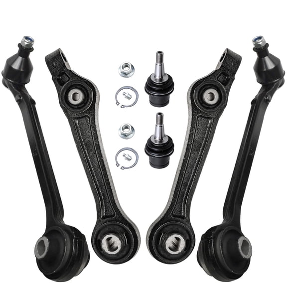Detroit Axle - RWD Front 6pc Control Arm Kit for Chrysler 300 Dodge Challenger Charger Magnum, Lower Forward Control Arms w/Ball Joint + Lower Rearward Control Arms & Ball Joints Replacement