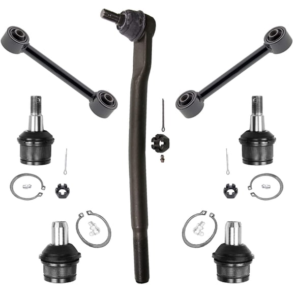 Detroit Axle - RWD Front 7pc Suspension Kit for 2008-2010 Ford F-250 F-350 Super Duty, 4 Ball Joints 1 Tie Rod End 2 Sway Bar Links 2009 Replacement