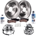 thumbnail image 1 of Detroit Axle - RWD Front Brake Kit for 2010 Ford F-150, [ABS on Hub; 6 Studs], Disc Brakes Rotors Ceramic Brake Pads Wheel Bearing Hubs Replacement, 1 of 7
