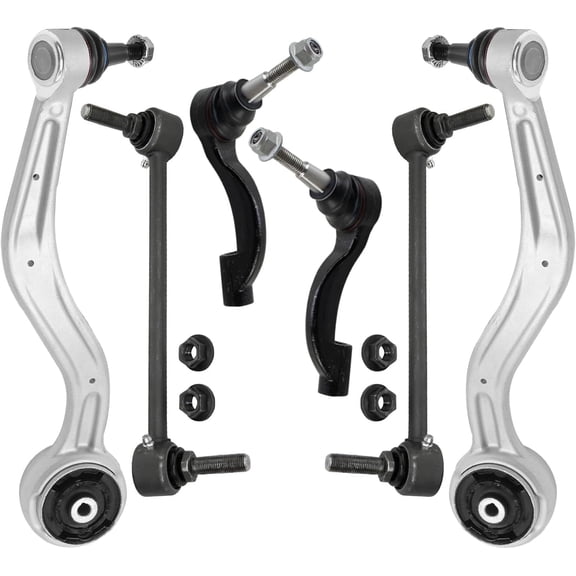 Detroit Axle - RWD Front Control Arms Kit for 2013 2014 2015 2016 2017 2018 2019 Cadillac ATS, 2 Lower Forward Control Arms with Ball Joint 2 Outer Tie Rods 2 Sway Bar Links Replacement