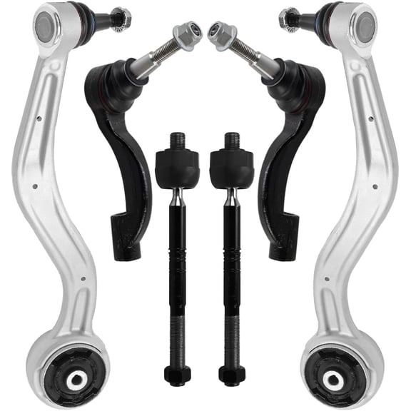 Detroit Axle - RWD Front Control Arms Kit for 2013 2014 2015 2016 2017 2018 2019 Cadillac ATS, 2 Lower Forward Control Arms with Ball Joint 4 Outer Inner Tie Rods Replacement