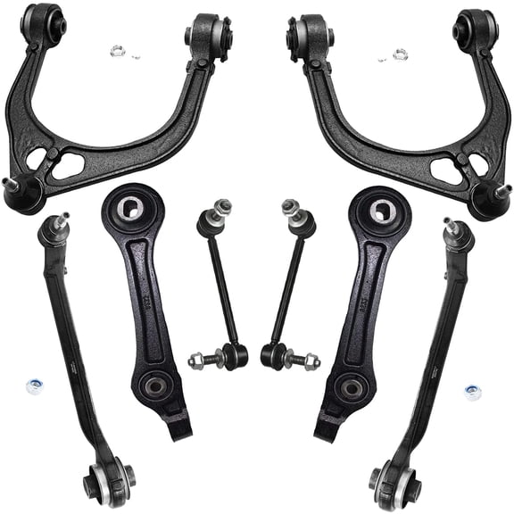 Detroit Axle - RWD Front End Kit for 2011-2019 Chrysler 300 Dodge Charger Challenger Upper & Lower Control Arms Ball Joints Sway Bar End Links 2012 2013 2014 2015 2016 2017 2018 Replacement