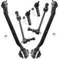 thumbnail image 1 of Detroit Axle - RWD Front End Control Arms Kit for Dodge Charger Challenger Chrysler 300, 2 Lower Forward Control Arms 2 Sway Bar End Links 2 Outer Tie Rods 2011 2012 2013 2014 Replacement Suspension, 1 of 4