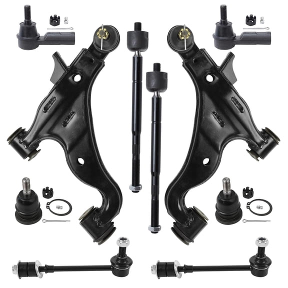Detroit Axle - RWD Front End Kit for 2005-2015 Toyota Tacoma, 2 Lower Control Arms with Ball Joint 4 Tie Rods 2 Sway Bars 2 Upper Ball Joints 2006 2007 2008 2009 2010 2011 2012 2013 2014 Replacement